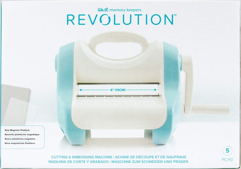 We R Memory Keepers Revolution Portable Die Cut, Embossing, Cutting Machine Includes Magnetic Mat, Embossing Plate and Die Cutting Plate, Scrapbooking, Journaling, Card Making - Image 1