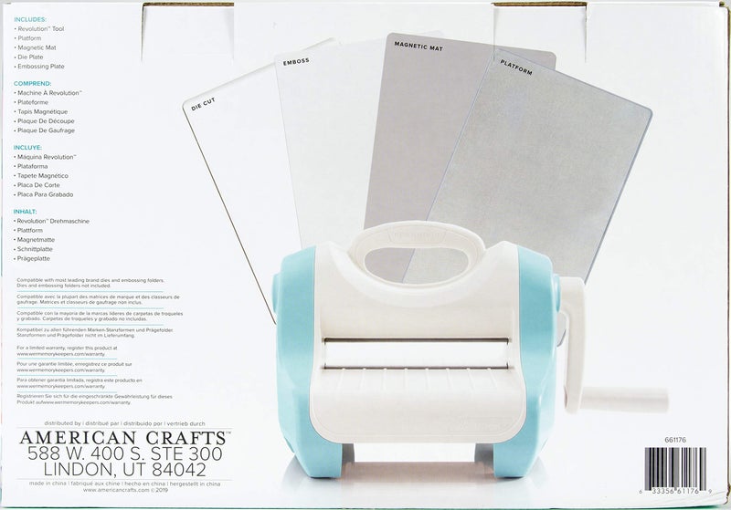 We R Memory Keepers Revolution Portable Die Cut, Embossing, Cutting Machine Includes Magnetic Mat, Embossing Plate and Die Cutting Plate, Scrapbooking, Journaling, Card Making - Image 4