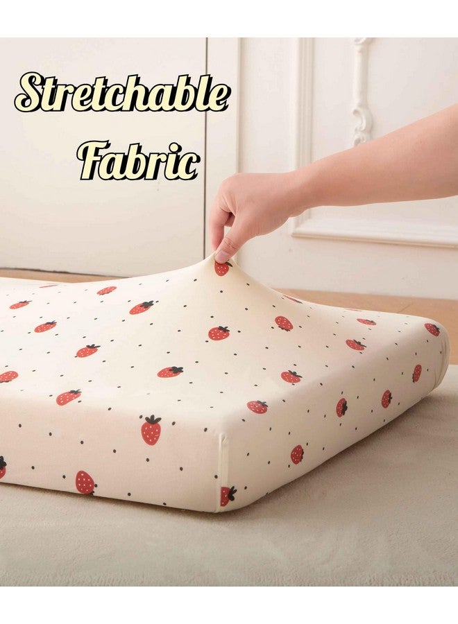 SDY Strawberry Crib Sheet,2Pk Microfiber Jersey Baby Fitted Crib Sheet,Cute Toddler Bed Sheets for Girls and Boys 28" x 52"x8" - Image 3