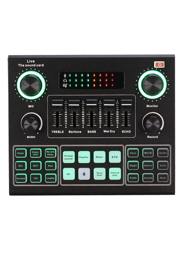 AudioMixer with Sound Effects V9 Live Sound Card Live Streaming Device Compatible with Phones, Computers and Tablets - Image 2
