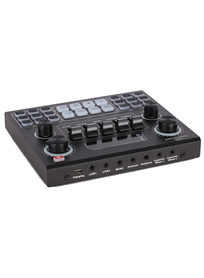 AudioMixer with Sound Effects V9 Live Sound Card Live Streaming Device Compatible with Phones, Computers and Tablets - Image 3