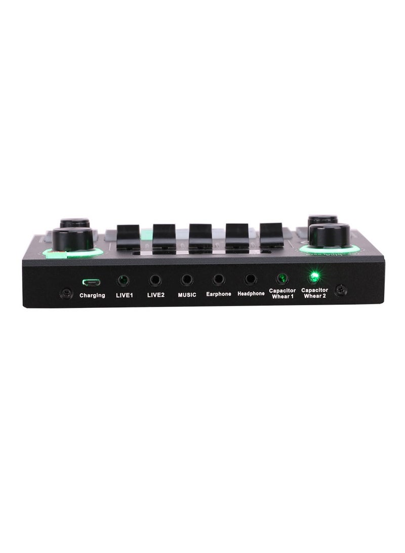 AudioMixer with Sound Effects V9 Live Sound Card Live Streaming Device Compatible with Phones, Computers and Tablets - Image 4