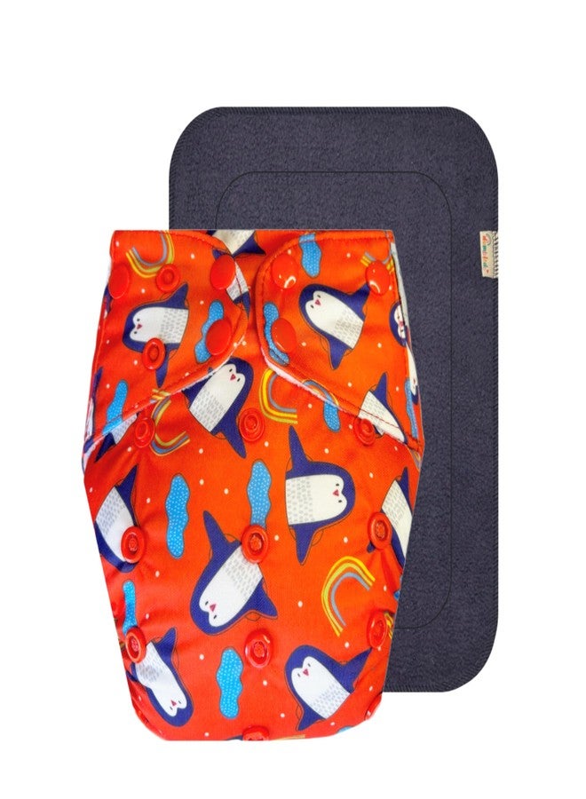 Dumbledo Premium Cloth Diaper with Gray Insert (Pack of 1) | Snug Fit | Leakproof | Easy to Clean | Designed by Moms | 3 Months - 3 Years | Unisex Baby - Image 1