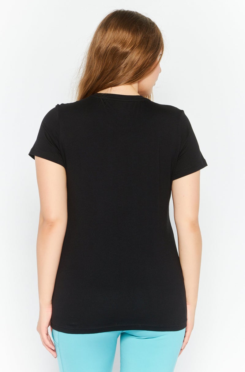 PUMA Women Sportswear Fit Short Sleeve Outdoor Top, Black  - Image 4