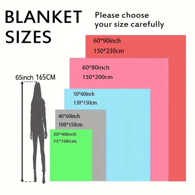 Cabbage Shaped Flannel Blanket 59x79 Inch Warm Skin Friendly Washable Wear Resistant - Image 4