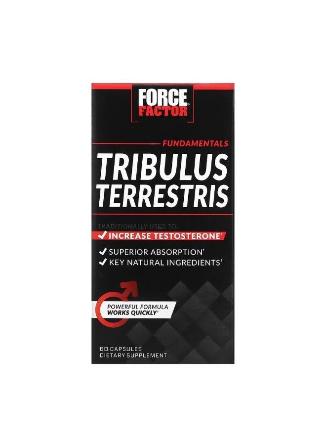 Force Factor Tribulus Terrestris Testosterone Booster 60 Capsules - Image 1