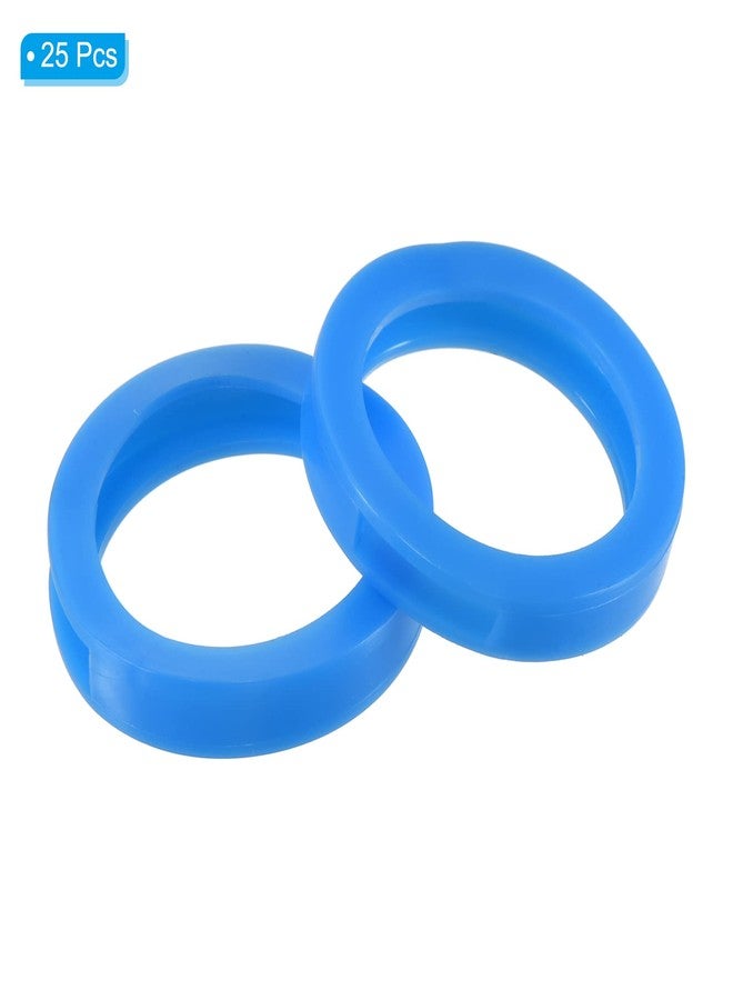 PATIKIL Key Caps Covers Rings, 25 Pack 1.2" Keys Identifiers Covers Coding Tags Marker Round Silicone Sleeve for Office House Apartment, Blue - Image 3