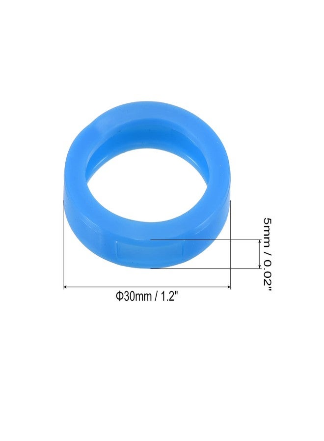 PATIKIL Key Caps Covers Rings, 25 Pack 1.2" Keys Identifiers Covers Coding Tags Marker Round Silicone Sleeve for Office House Apartment, Blue - Image 2