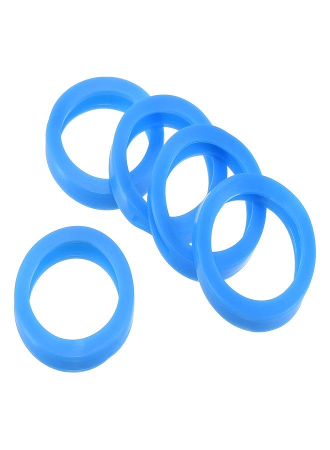 PATIKIL Key Caps Covers Rings, 25 Pack 1.2" Keys Identifiers Covers Coding Tags Marker Round Silicone Sleeve for Office House Apartment, Blue - Image 1