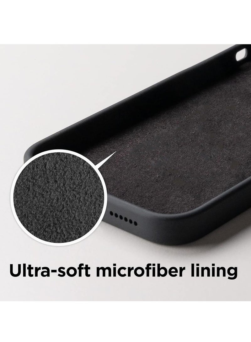 ELTRAZONE [3-in-1] iPhone 15 Case with 9H Tempered Glass Screen Protector – Premium Liquid Silicone Shockproof Cover, Slim Black Design - Image 5