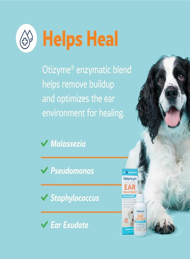 Vetericyn Triple-Action Ear Treatment for Dogs & Cats - 1% Hydrocortisone Ear Drops for Dog Ear Infection Relief - Fast Itch Relief & Healing with Otizyme Blend. 1.5 Ounce - Image 5