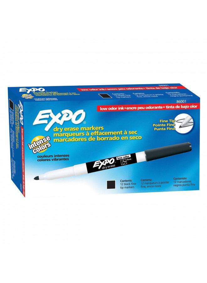 EXPO Low Odor Dry Erase Markers, Fine Tip, Black, 12 Count - pzsku/Z1B5B36021B8B2B10D9A9Z/45/_/1731078170/e4260667-e339-4482-aac9-659556a7dc6c