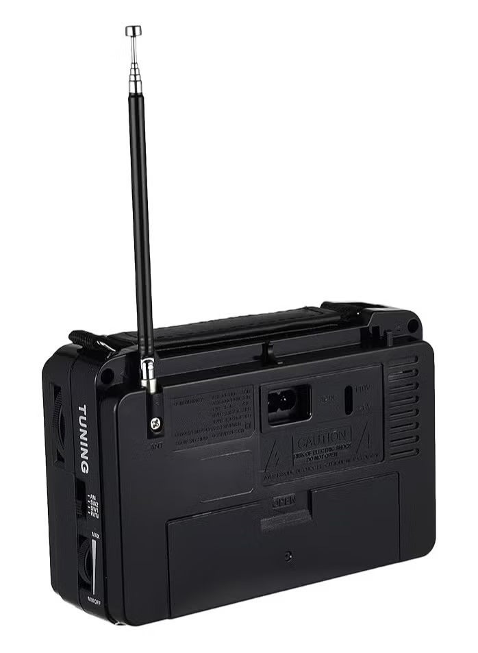 جولون راديو كهربائي صغير بتصميم كلاسيكي- أسود/بني - Image 5