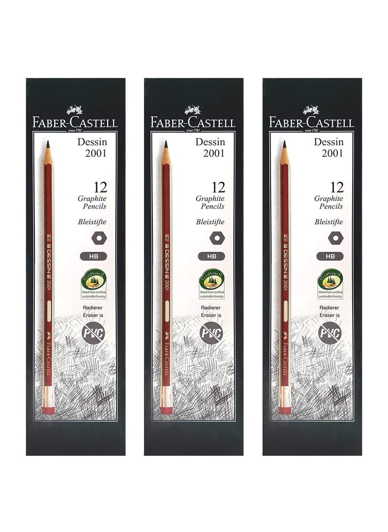FABER-CASTELL - 36-Piece Dessin Hexagonal HB Pencils - Image 1