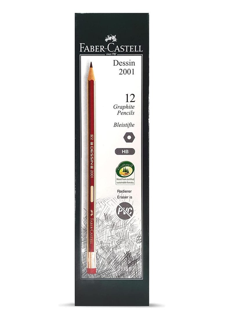FABER-CASTELL - 36-Piece Dessin Hexagonal HB Pencils - Image 1
