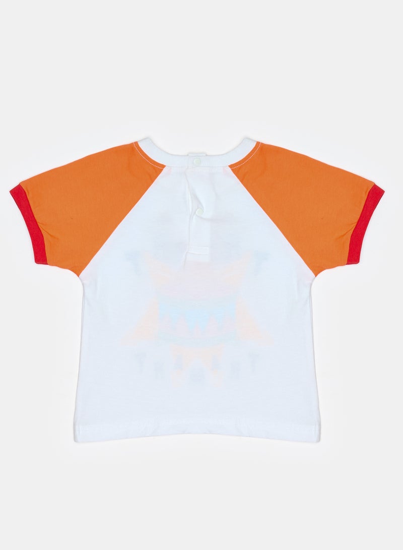 Panco Baby Boys TRAM TRAM Printed Short Sleeve T-shirt - Image 2