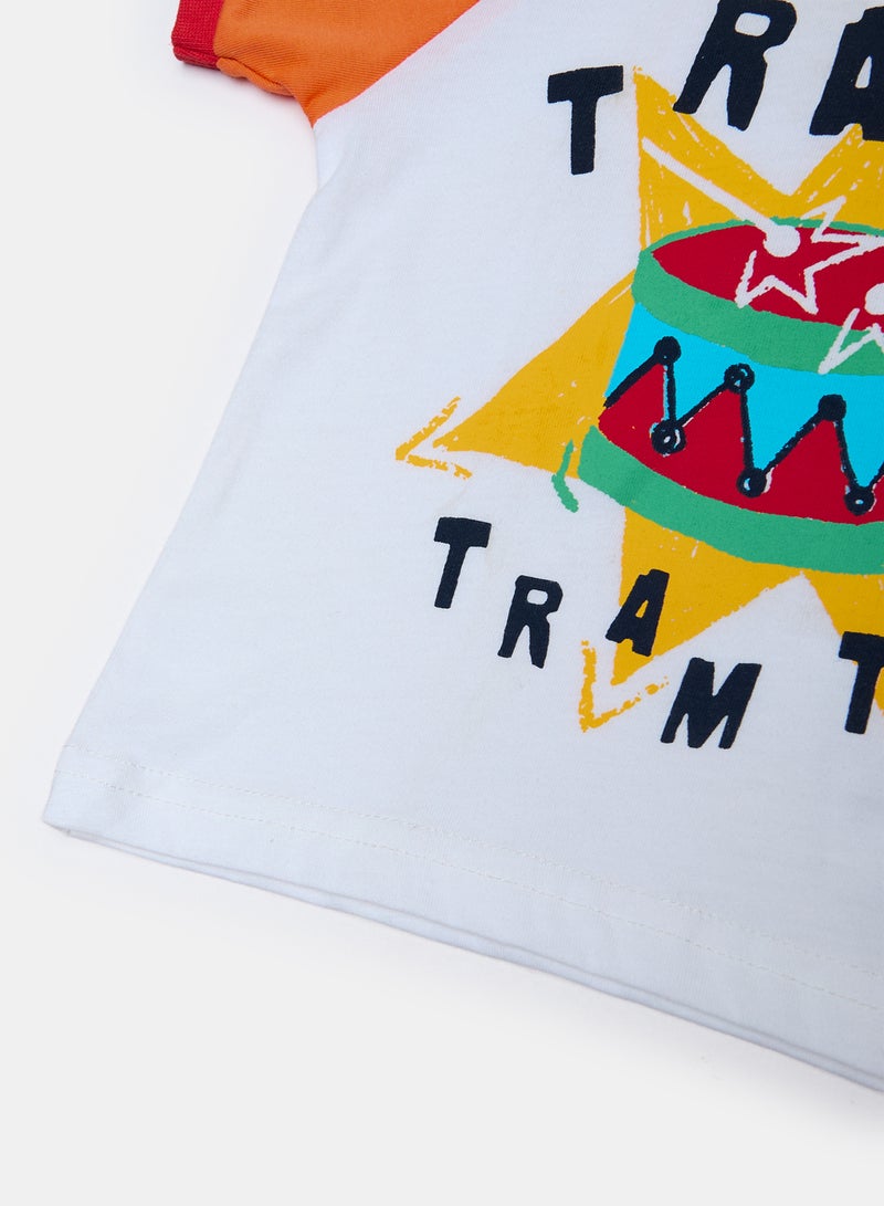 Panco Baby Boys TRAM TRAM Printed Short Sleeve T-shirt - Image 4