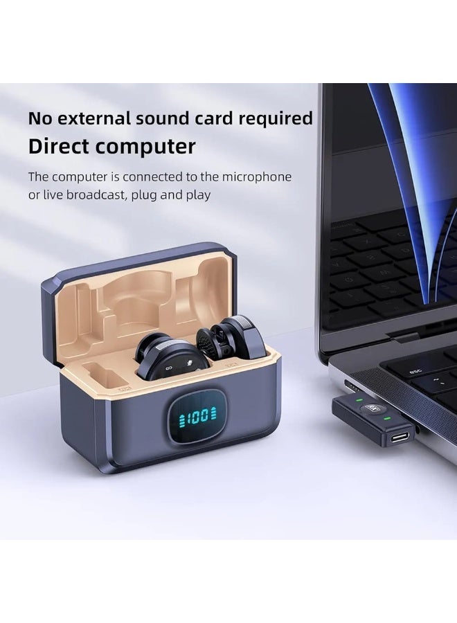 Generic valueable 1 Wireless Lavalier Microphone Compatible with Type-C and iPhone Devices, Featuring Noise Reduction, with Charging Case Black - Image 4