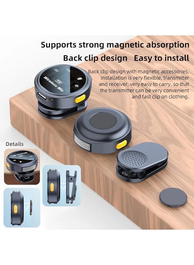 Generic valueable 1 Wireless Lavalier Microphone Compatible with Type-C and iPhone Devices, Featuring Noise Reduction, with Charging Case Black - Image 5