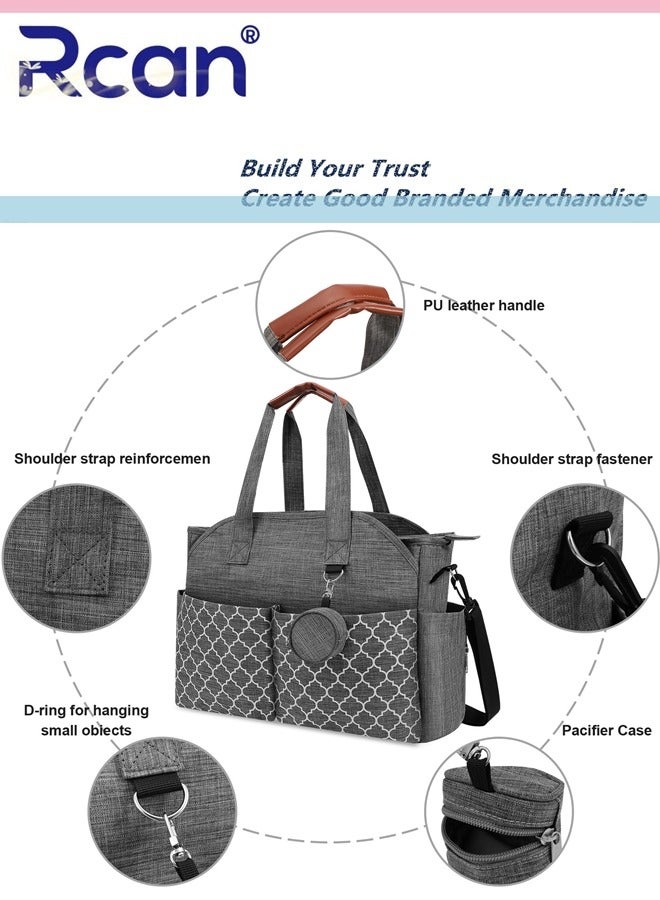 Rcan Multifunctional Waterproof Mother Baby Diaper Bag Handbag Labor and Delivery Mother Portable Shoulder Bags Baby Diaper Travel Large Capacity Durable Crossbody Bag for Baby Mother  - Image 3