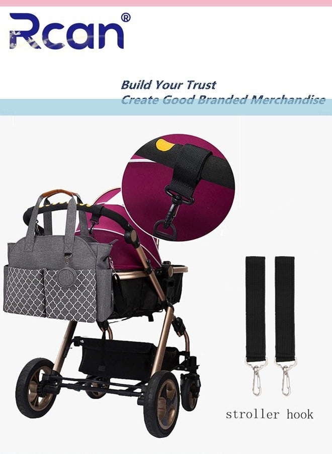 Rcan Multifunctional Waterproof Mother Baby Diaper Bag Handbag Labor and Delivery Mother Portable Shoulder Bags Baby Diaper Travel Large Capacity Durable Crossbody Bag for Baby Mother  - Image 4