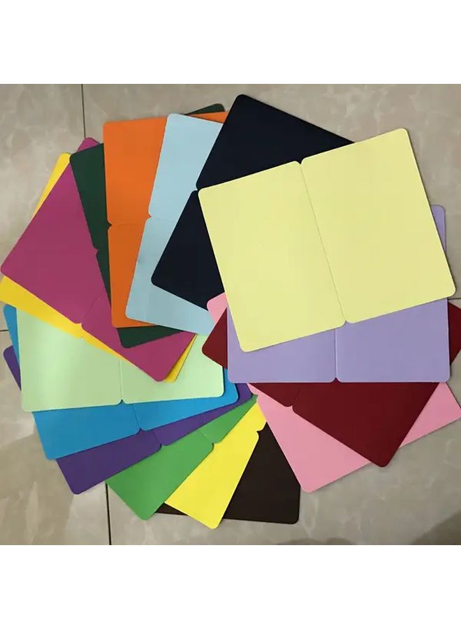 قالب بطاقة تحية فارغة قابلة للطي DIY بزوايا مستديرة خشبية للرسم باليد والجرافيتي - Image 1