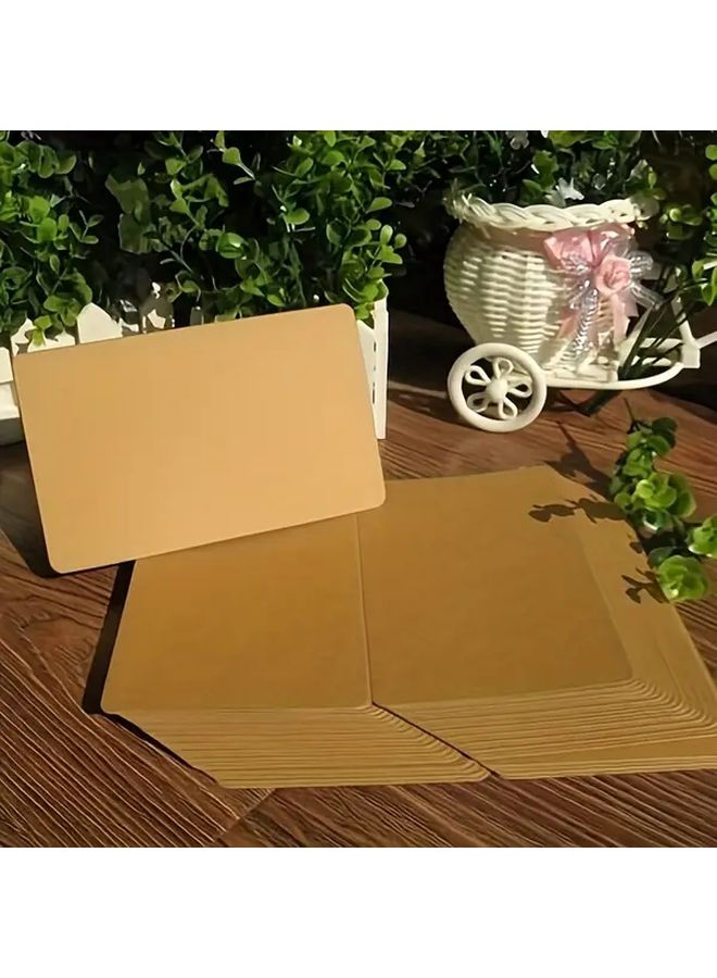 قالب بطاقة تحية فارغة قابلة للطي DIY بزوايا مستديرة خشبية للرسم باليد والجرافيتي - Image 5