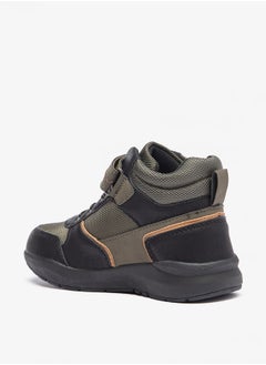 LBL by Shoexpress Boy's Panelled Ankle Boots with Hook and Loop Closure  - Image 2