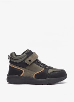 LBL by Shoexpress Boy's Panelled Ankle Boots with Hook and Loop Closure  - Image 3