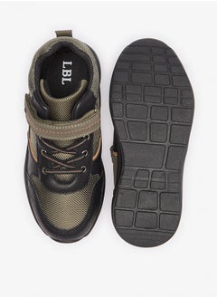 LBL by Shoexpress Boy's Panelled Ankle Boots with Hook and Loop Closure  - Image 4