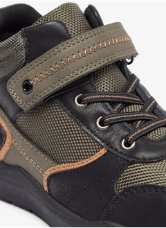 LBL by Shoexpress Boy's Panelled Ankle Boots with Hook and Loop Closure  - Image 5