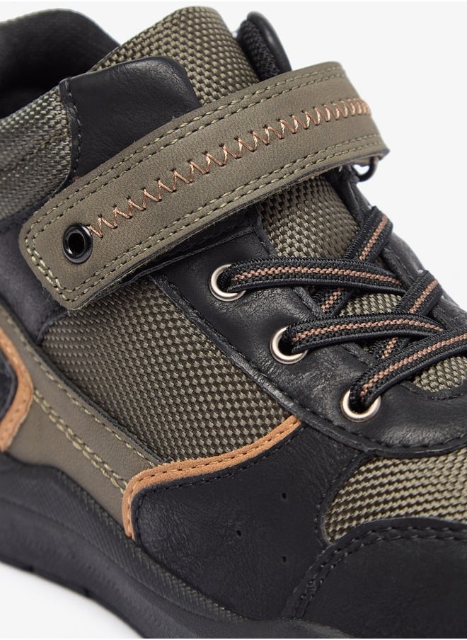 LBL by Shoexpress - Boy's Panelled Ankle Boots with Hook and Loop Closure - Image 1