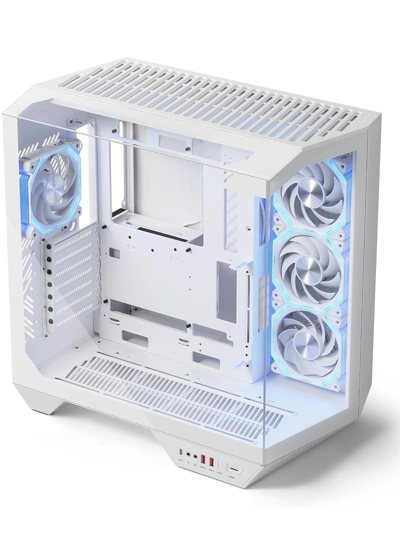 DarkFlash - ARCEE DY470 ATX Gaming PC Case 4xARGB Fans, Support BTF Back Plug-in Motherboard, Dual-Chamber, Panoramic Glass, Up to 2 x 360mm Radiators, Compatible (4 PWM ARGB Fans) - Image 1