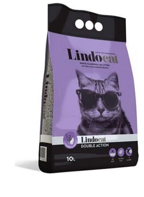 High Performance Absorption And Clumping Cat Litter With Lavender Scent 10 Liters