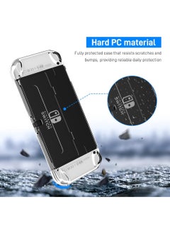 Rock Pow 3 in 1 Protective Clear Case Cover for Nintendo Switch OLED Dockable Skin for Switch OLED and Joy Con Controller Comfort Grip Shell with Shock-Absorption and Anti-Scratch Design  - Image 5