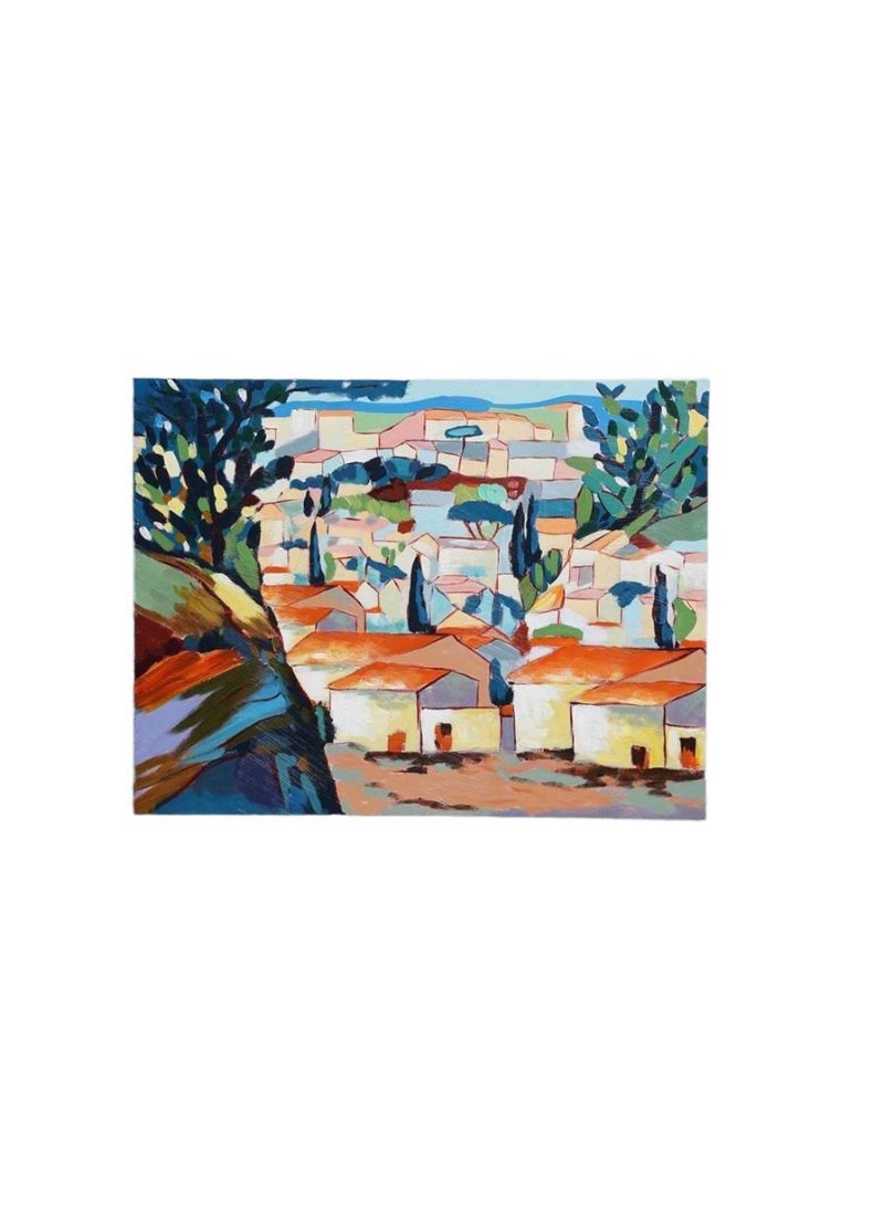 ACE Hamlet Hand Painted Canvas Wall Art 85 X 65 Cm Multicolor 