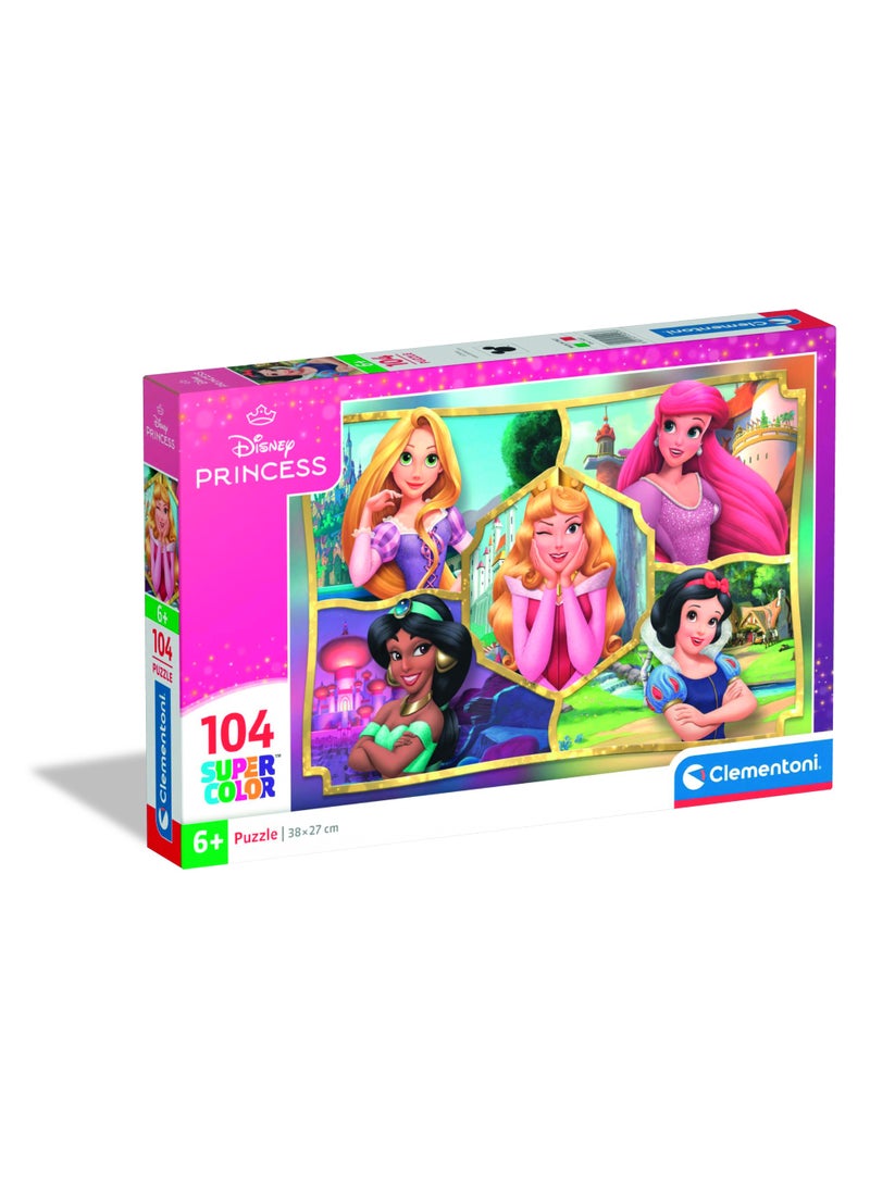 Clementoni Puzzle Disney Princess 2 Charmed 104-Pieces | Jigsaw Puzzle | Children's Puzzle | Preschool Learning Toys | Develops Problem Solving Skills | Made in Italy - Image 1