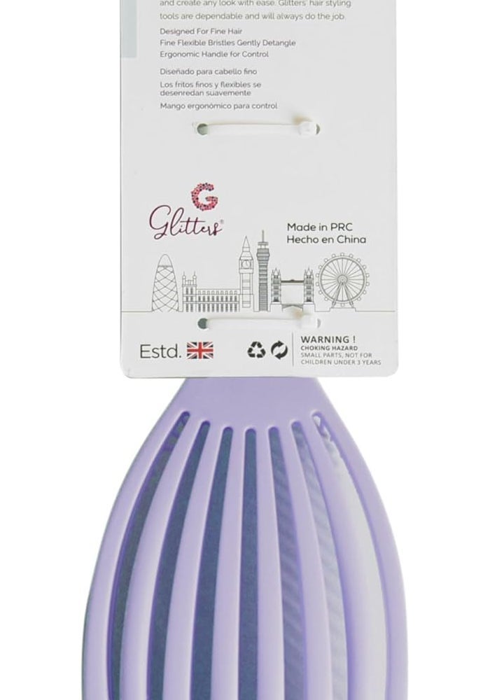 Glitters فرشاة شعر جليترز اللطيفة لفك التشابك لجميع أنواع الشعر - بنفسجي - Image 2