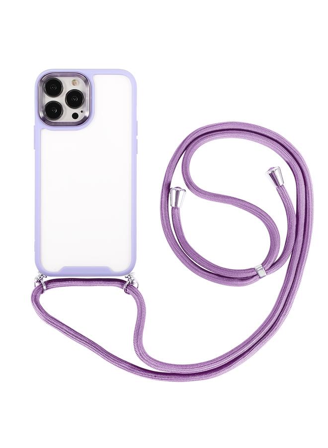 Zaboon Case For iPhone 12 Pro Electroplating Hawkeye Phone Case with Lanyard - Image 1