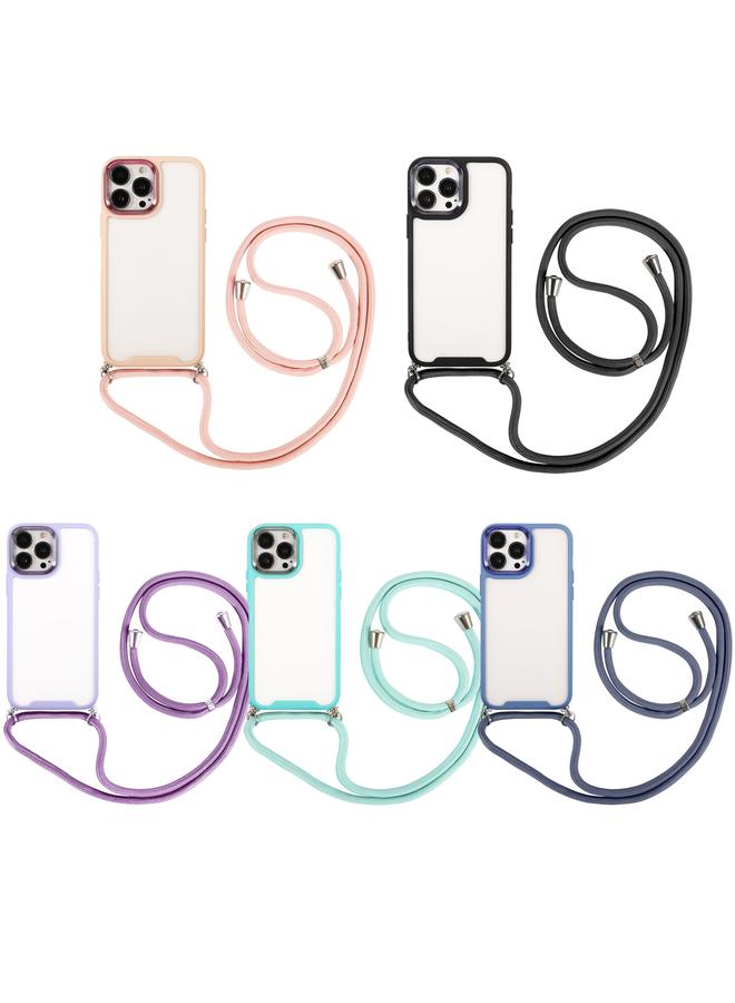 Zaboon Case For iPhone 12 Pro Electroplating Hawkeye Phone Case with Lanyard - Image 2