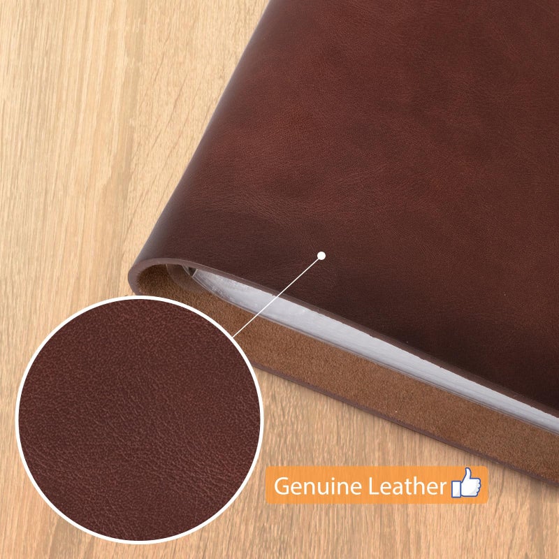 sucarlon Photo Album 4x6 200 Photos, Genuine Leather Photo Albums with Writing Space with 30 Writing Paper, Travel Family Wedding Kids Graduation Baby Picture Album Scrapbook Photo Album (Dog) Labrador Gifts - Image 5