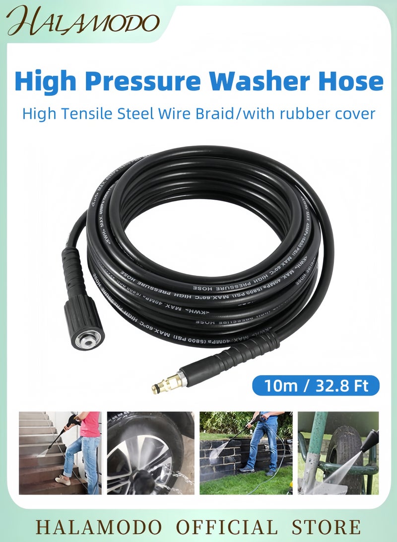HALAMODO Black 10m High-pressure Water Cleaning Hose - Image 1