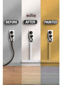 Odta Cable Duct Set | 4m (10 Pieces x 40CM) Catden Adhesive Cable Hider with 19 Attachments | 25X16MM  - Image 4