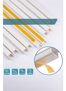 Odta Cable Duct Set | 4m (10 Pieces x 40CM) Catden Adhesive Cable Hider with 19 Attachments | 25X16MM  - Image 5