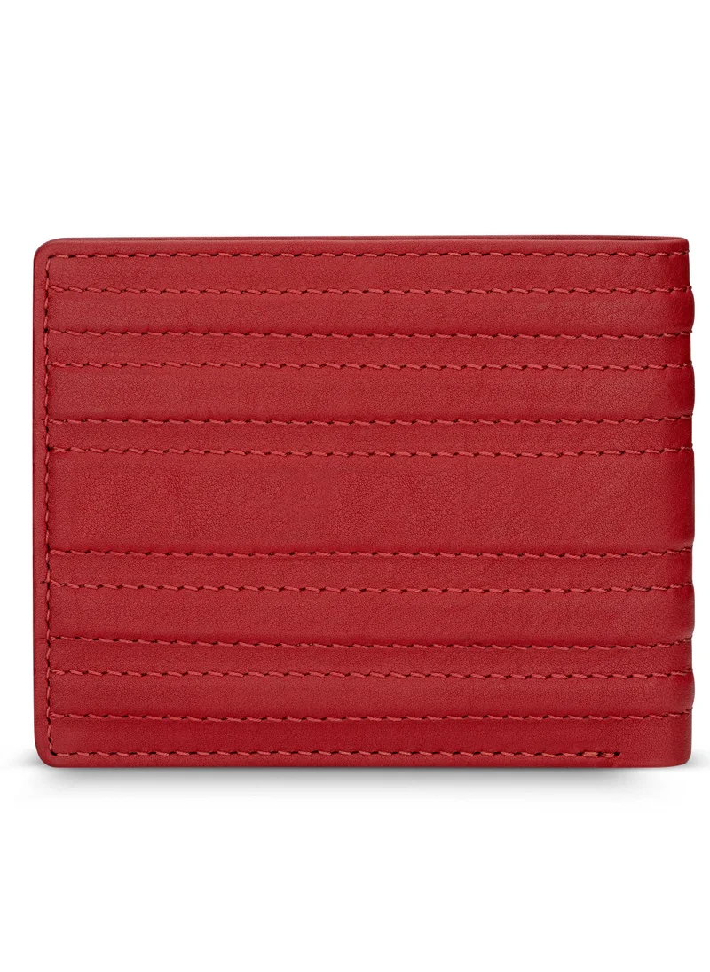 Ducati Corse Ducati Corse DTLGW2200102 Elegante Genuine Leather Wallet, Red, M, Casual