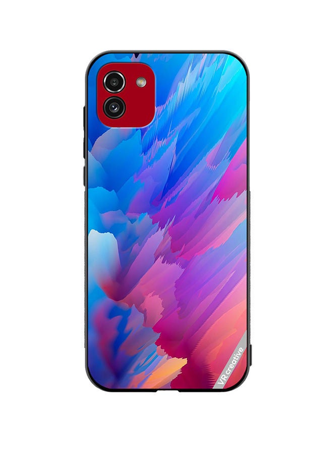 VR CREATIVE Protective Case Cover For Samsung Galaxy A03 Layers Design Multicolour - Image 1