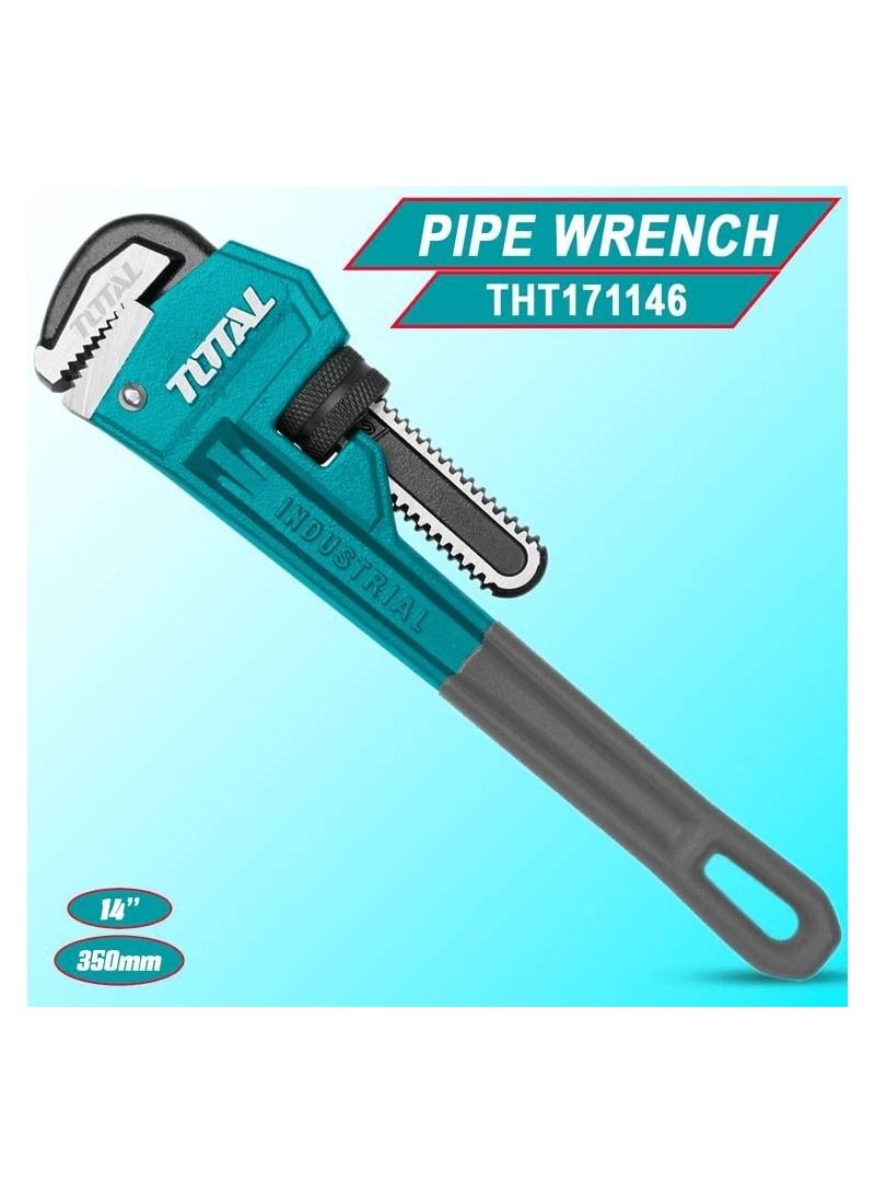 TOTAL TOTAL Pipe Wrench 14 350mm Single Sided Drop Forged Pipe Wrench Max. Clamping Diameter 50mm THT171146  - Image 1