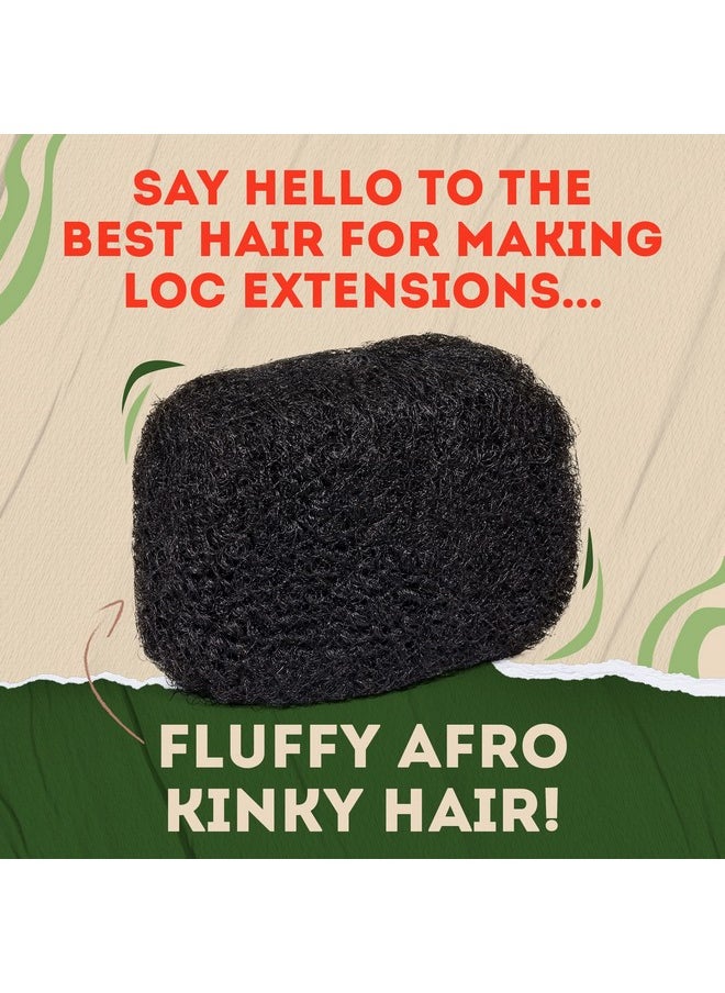 Locsanity - Afro Kinky 100% Bulk Natural Human Hair Braiding Hair For Dreadlocks Loc Repair Dreadlock Extensions Twists Braids 16 Inches Long 1 Oz - Image 1