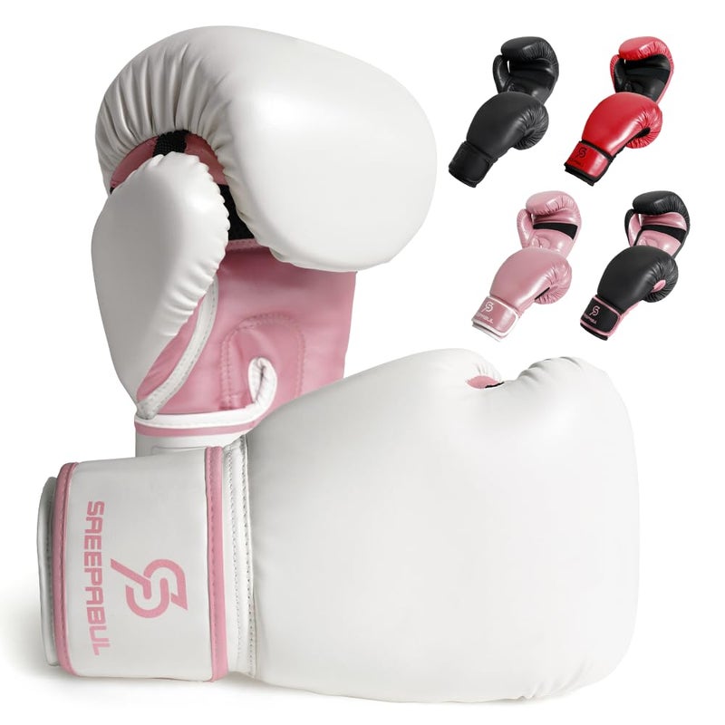 SAEEPABUL S200 Boxing Gloves for Women Suitable for Boxing Kickboxing Mixed Martial Arts Maui Thai MMA Heavy Bag Fighting Training Dopamine Pink, 16oz - Image 1