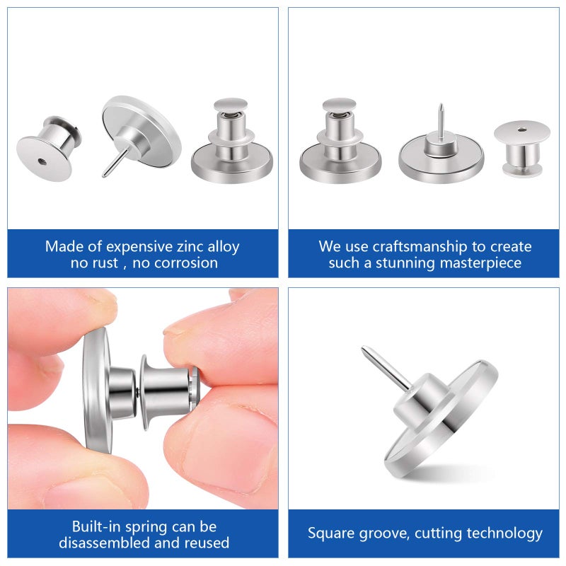 Ceryvop 12 Sets Button Pins for Jeans, No Sew and No Tools Instant Replacement Snap Tack Pant Button, Reusable and Adjustable Metal Pants Tightener - Image 4